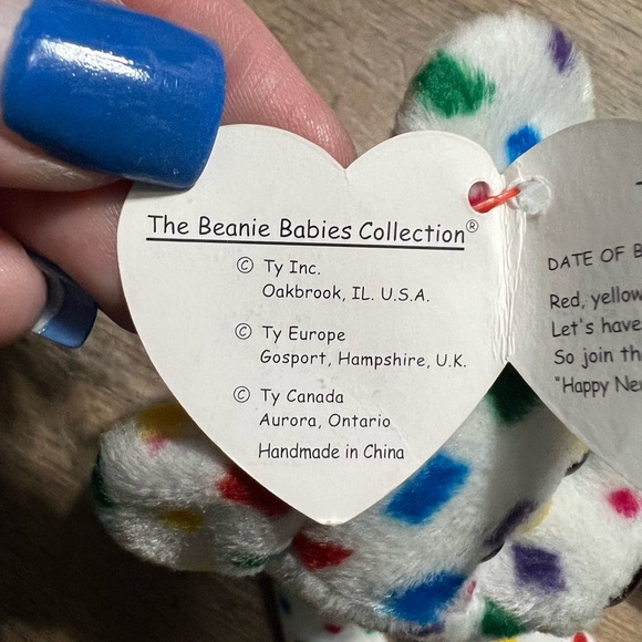 The Beanie Babies Collection TY 2K colorful Birthday bear - Picture 5 of 8